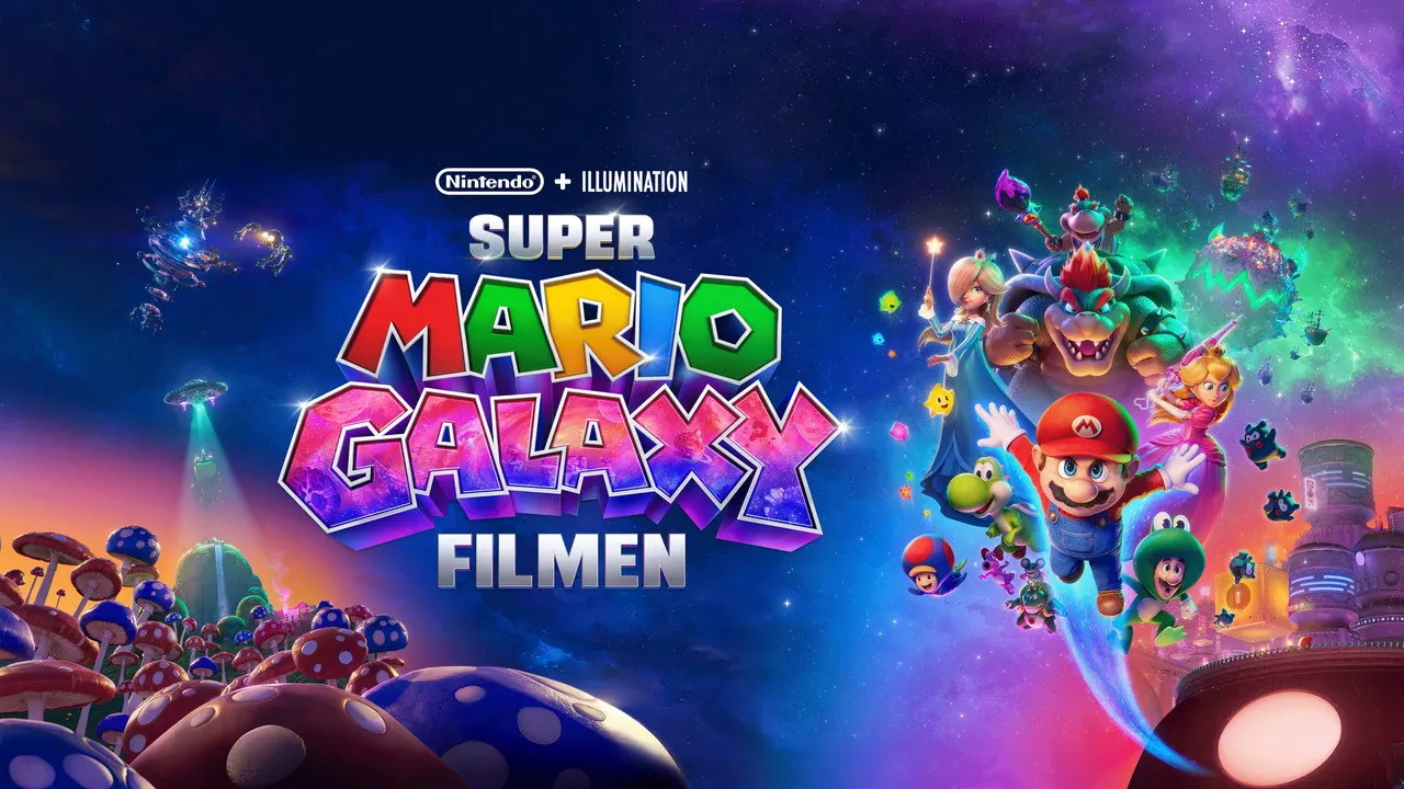 Super Mario Galaxy Filmen, bild från SkyShowtime