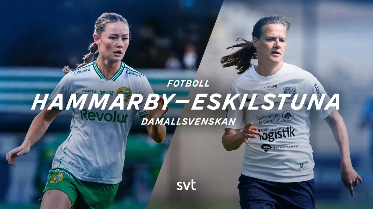 Hammarby-Eskilstuna, bild från SVT Play