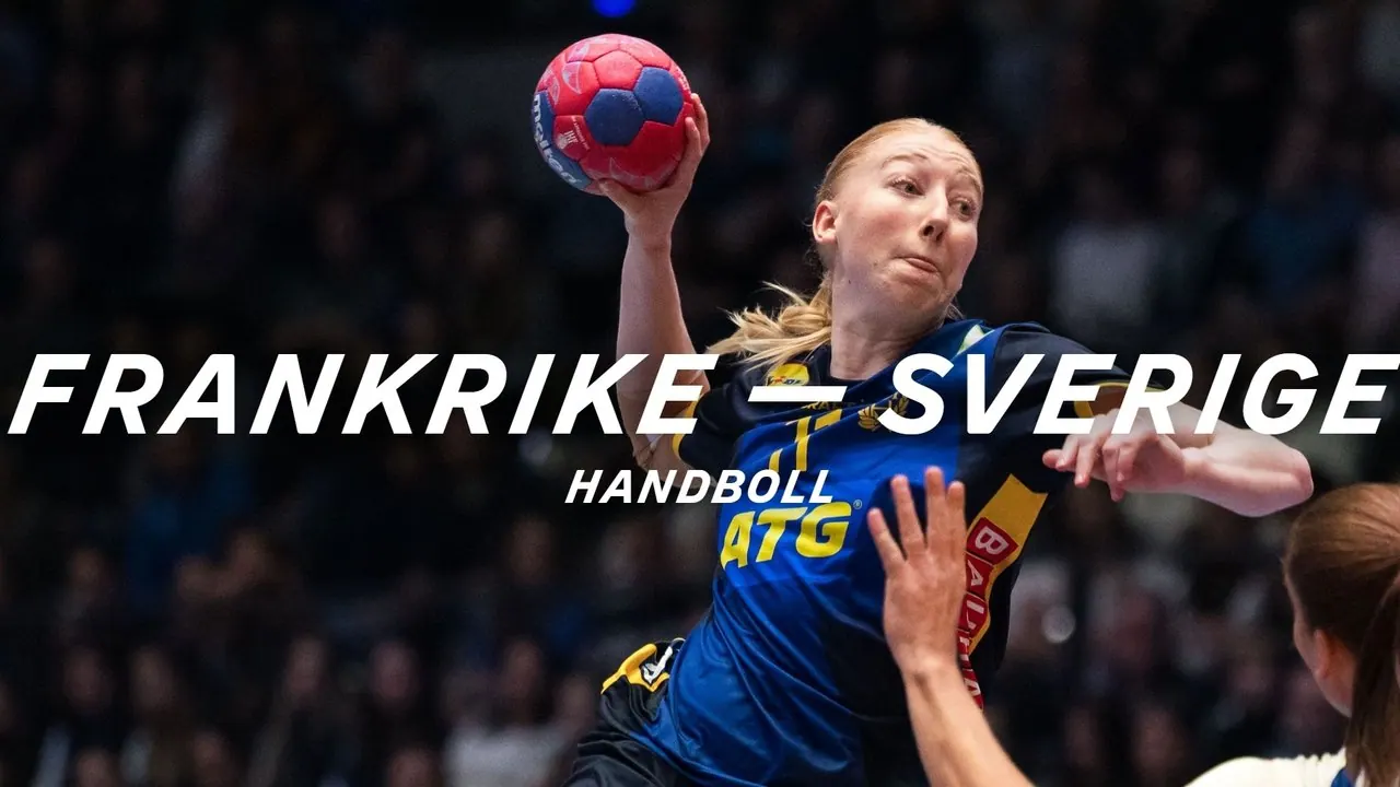 Frankrike-Sverige, damer, bild från SVT Play
