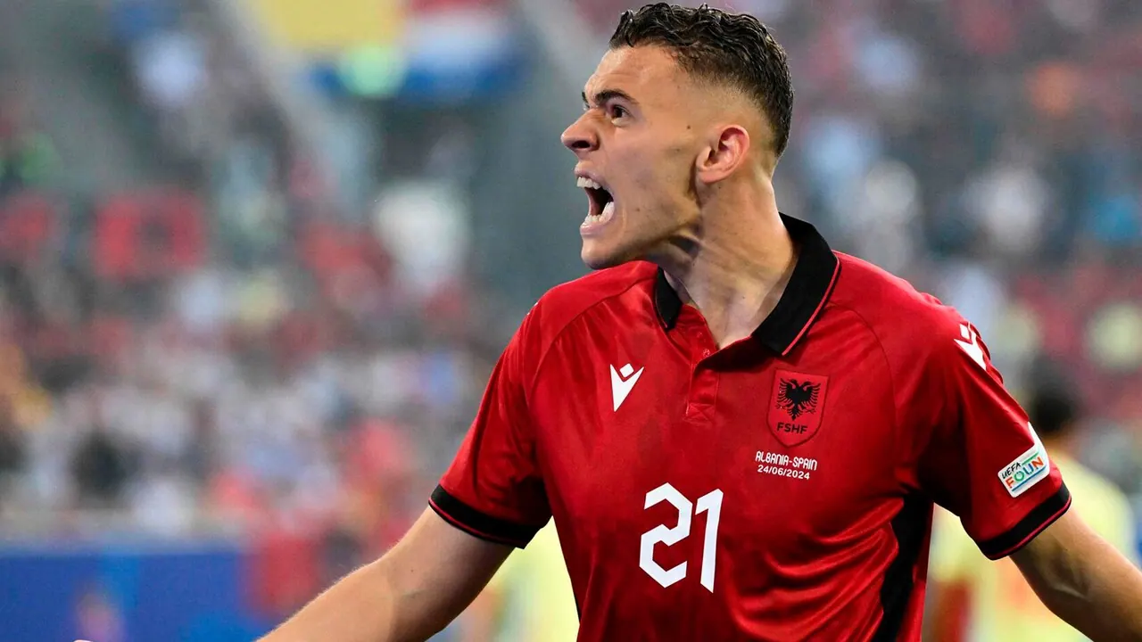 Albanien – San Marino, bild från Viaplay