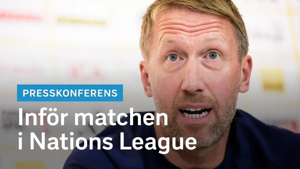 Nations League: Presskonferens inför matchen mot Rumänien, bild från SVT Play