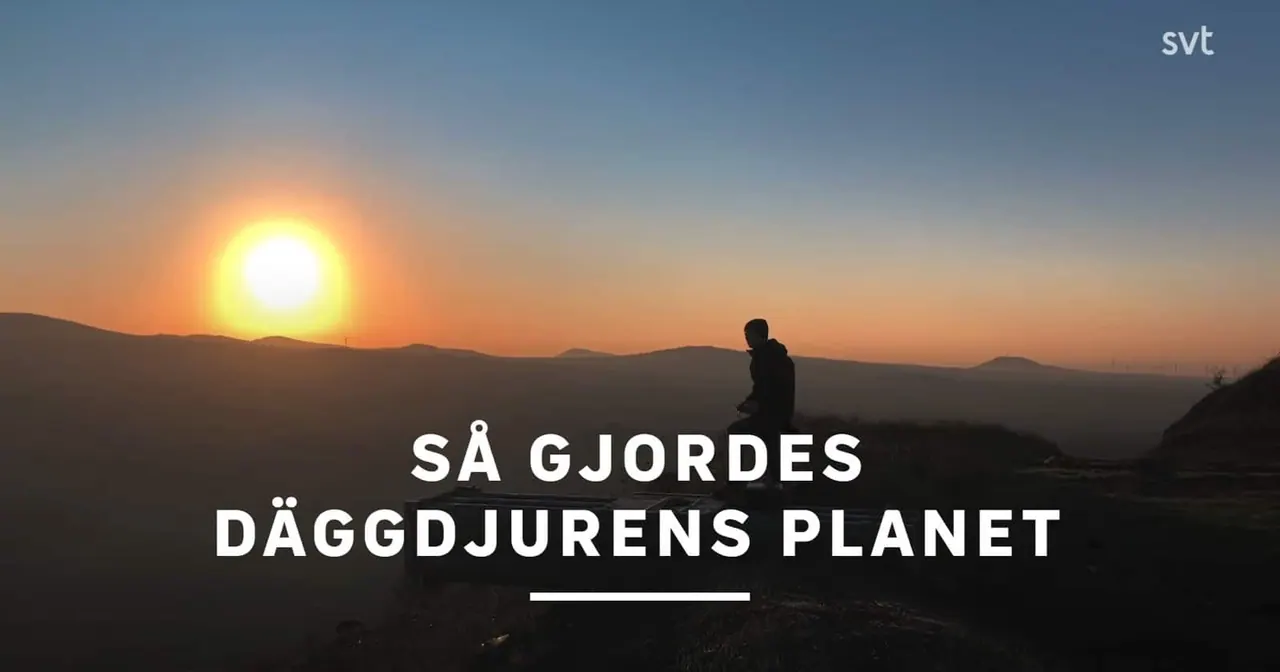 Så gjordes Däggdjurens planet, bild från SVT Play