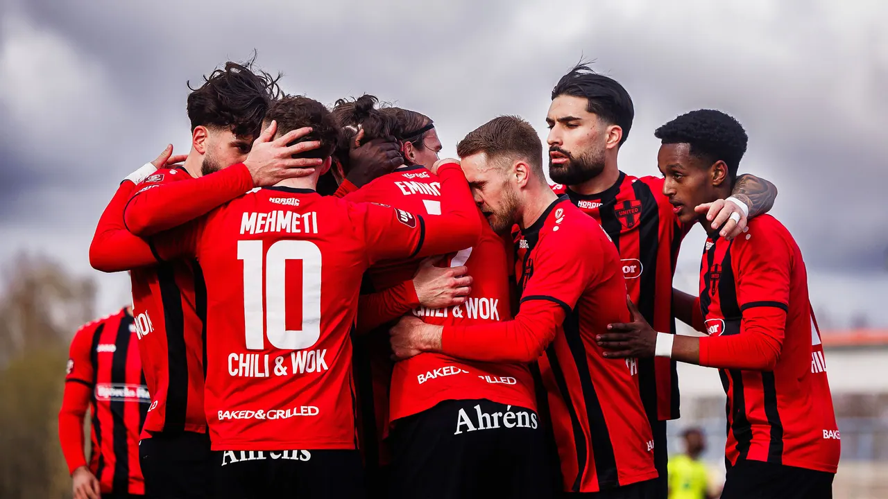 Nordic United FC – Norrby IF, bild från TV4 Play+