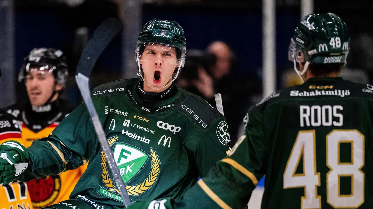 Färjestad – Djurgården, bild från TV4 Play+