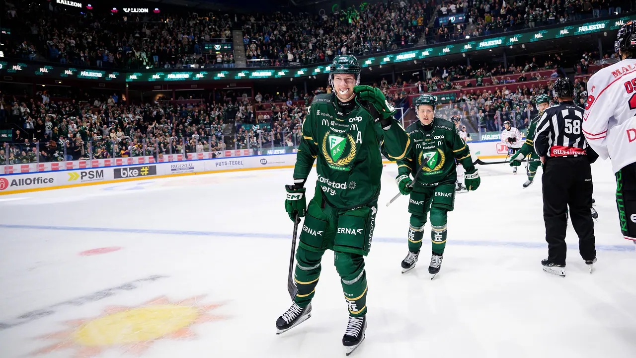 Färjestad – Växjö, bild från TV4 Play+
